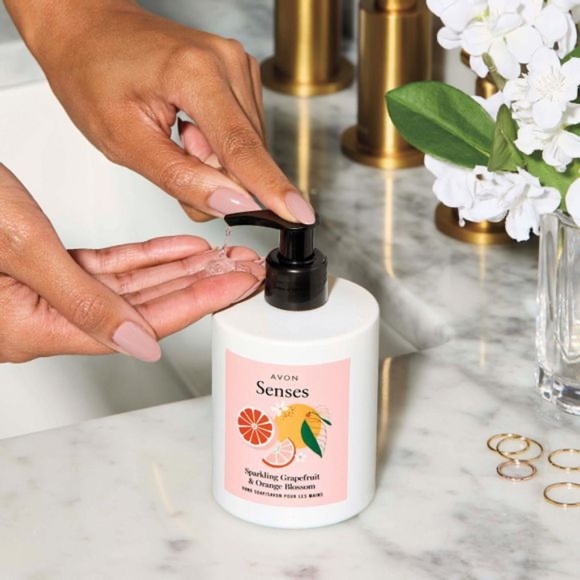 **AVON* Senses Sparkling Grapefruit & Orange Blossom Hand Soap Size 10.1 fl. oz. - Picture 3 of 5